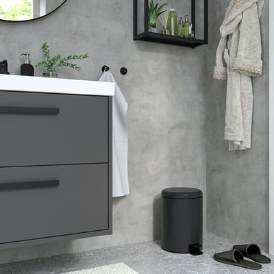 STENTRAPPA Pedal bin, anthracite, 9 l
