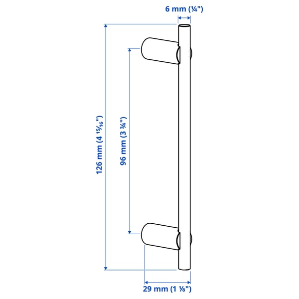 STJÄRNHOV Handle, chrome-plated, 126 mm