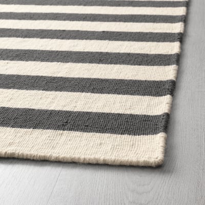 STOCKHOLM 2017 Rug, flatwoven, handmade/striped grey, 250x350 cm