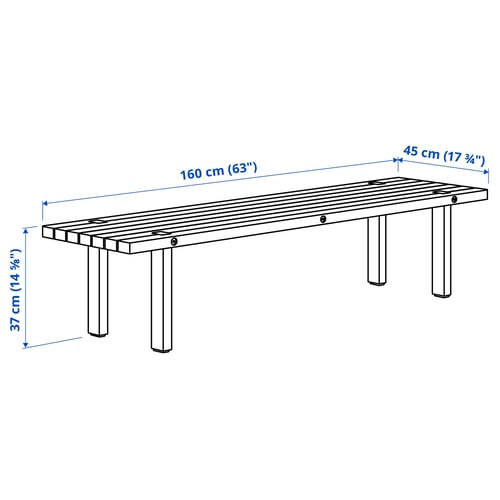 STOCKHOLM 2025 Coffee table, pine/natural, 160x45 cm