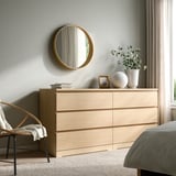 STOCKHOLM Mirror, oak veneer, 60 cm