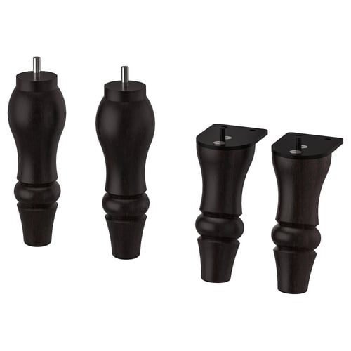 stocksund أرجل لكرسي بذراعين كنب أسود ikea