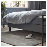 STOENSE Rug, low pile, medium grey, 200x300 cm