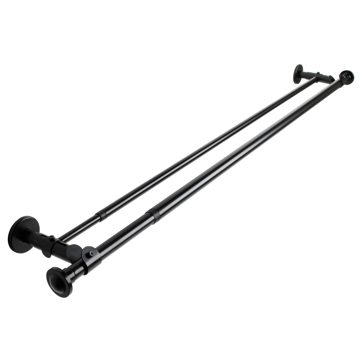 Storslagen Double Curtain Rod Set Black Ikea