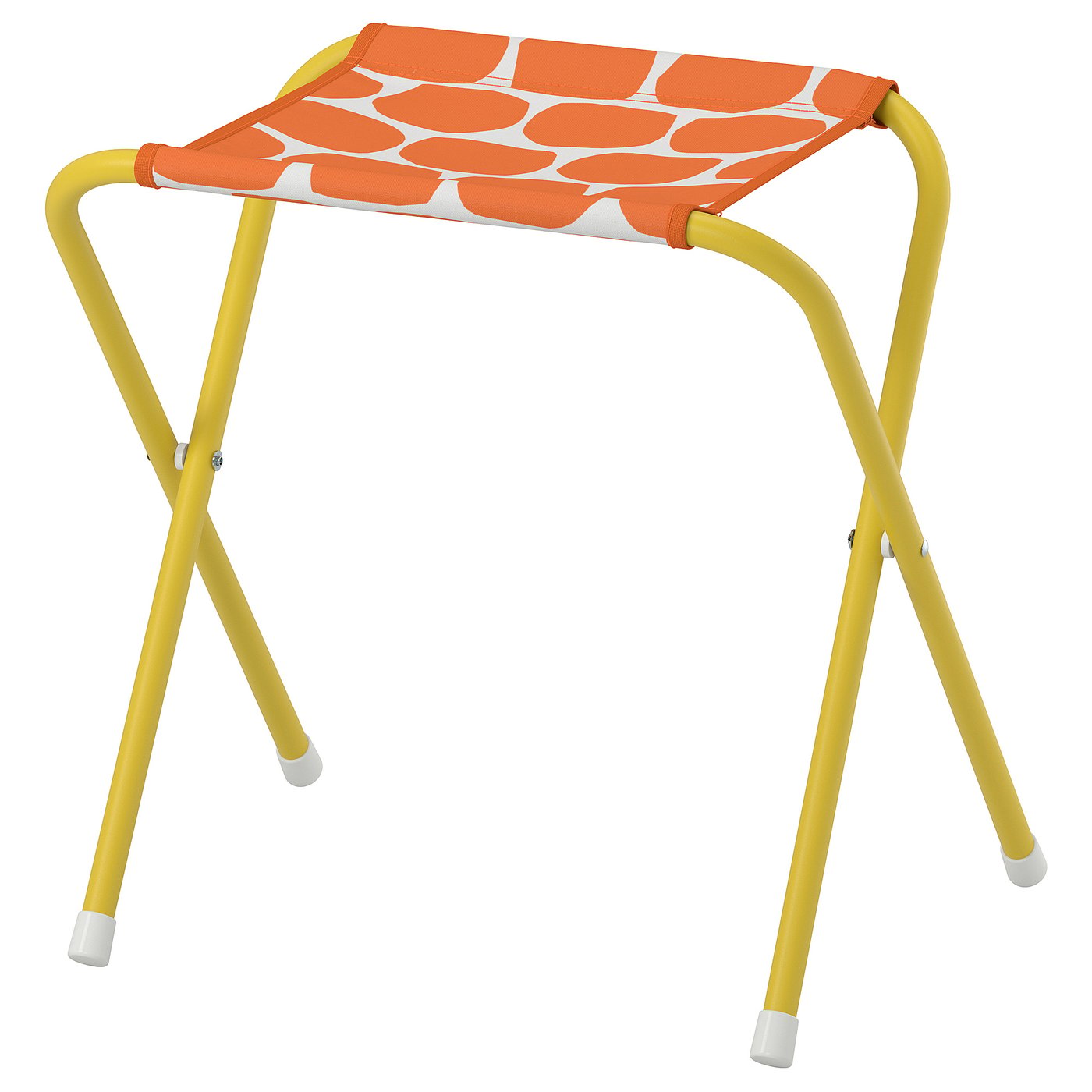 STRANDÖN Folding stool, bright yellow/bright orange