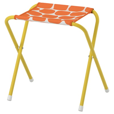 STRANDÖN Folding stool, bright yellow/bright orange
