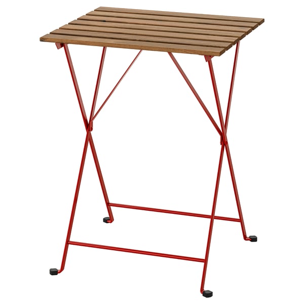 Tarno طاولة خارجية أحمر صباغ بني فاتح 55x54 سم Ikea