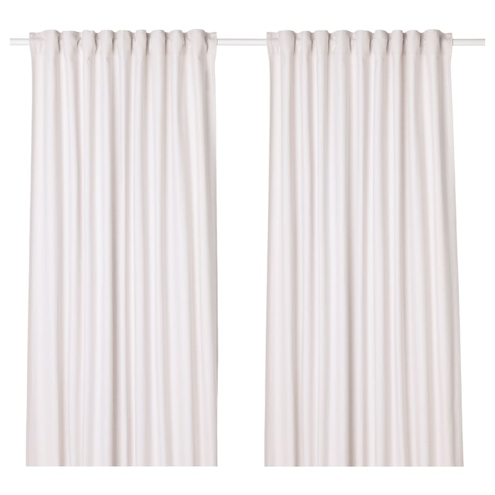 TIBAST Curtains, 1 pair, beige, 145x300 cm - IKEA