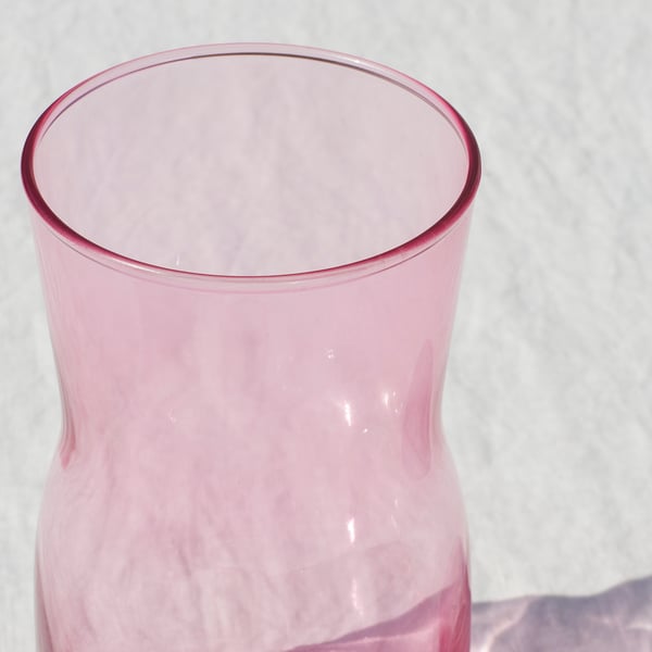 TIDVATTEN Vase, pink, 17 cm