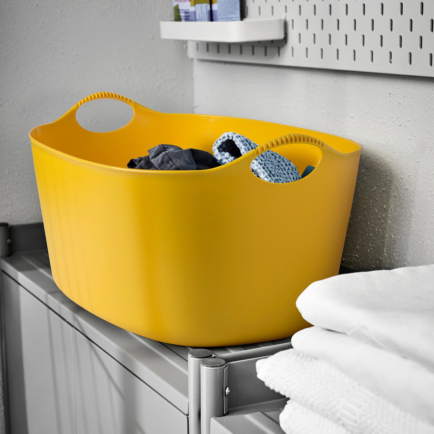 TORKIS flexi laundry basket, in-/outdoor, yellow, 35 l - IKEA