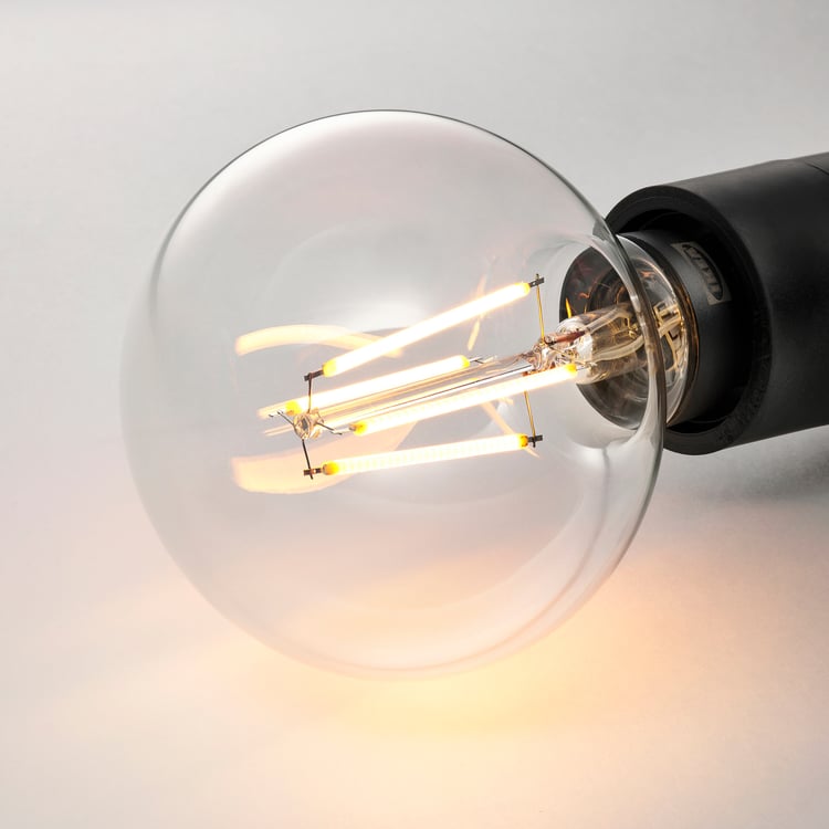 TRÅDFRI لمبة LED E27 470 لومن, ذكي قابل للخفت لاسلكي/أبيض دافىء كروي - IKEA