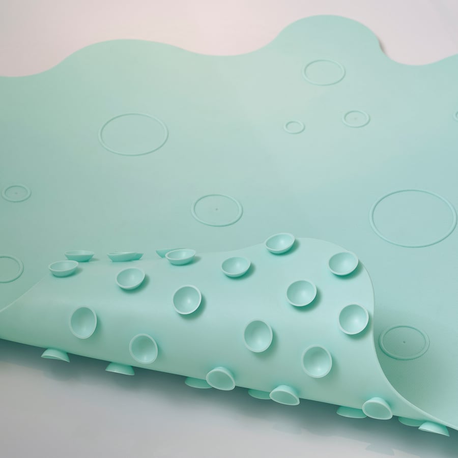 TRAMPSJÖN bathtub mat, light turquoise, 43x43 cm - IKEA