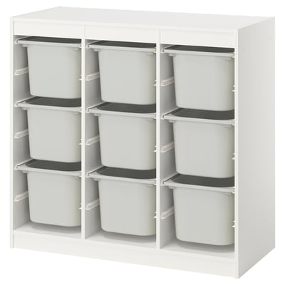 TROFAST Storage combination, room divider/white grey, 99x44x94 cm