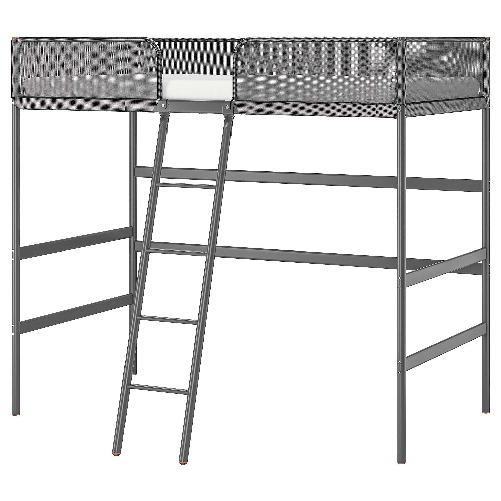 TUFFING Loft bed frame, dark grey, 90x200 cm IKEA