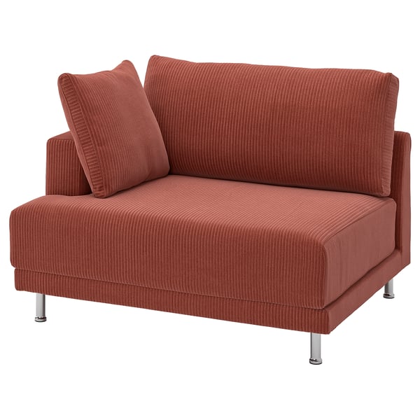 UPPÅKRA 1.5-seat module, with armrest left/Samsala brown-red