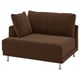 UPPÅKRA 1.5-seat module, with armrest left/Samsala dark brown