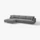 Modern grey UPPÅKRA sectional sofa, sleek design, comfy cushions.