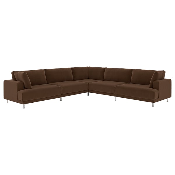 UPPÅKRA Modular corner sofa, 6 seat, Samsala dark brown