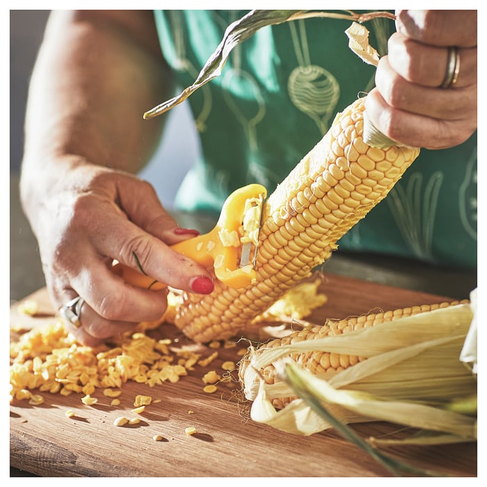 UPPFYLLD قطاعة خضروات، طقم من ٢, أصفر ساطع/برتقالي ساطع IKEA