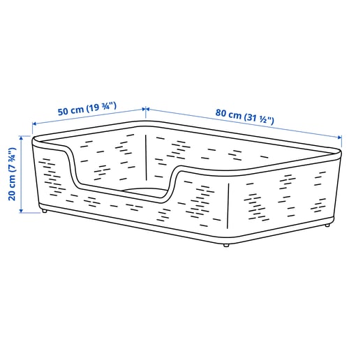 Illustration with measurements for the product: UTSÅDD.