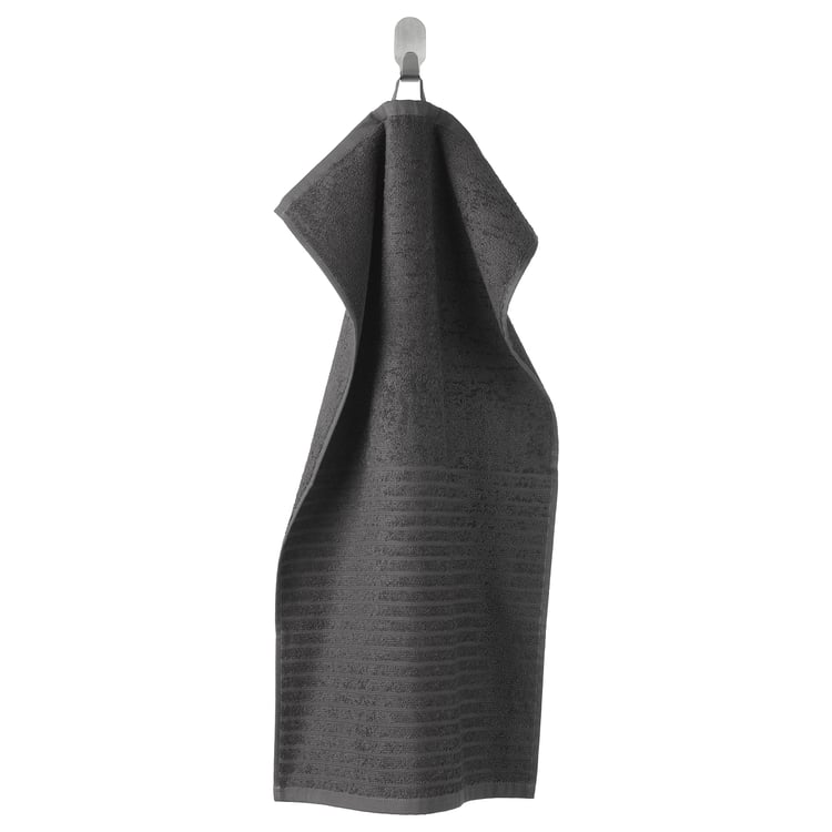 VÅGSJÖN hand towel, dark grey, 40x70 cm IKEA