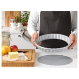 VARDAGEN Pie dish, silver-colour, 31 cm/1.8 l