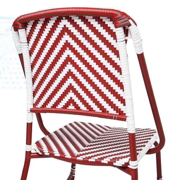 VASSHOLMEN Chair, in/outdoor, red/white