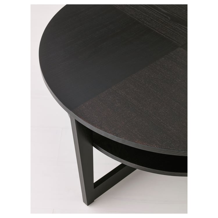 VEJMON Coffee table, blackbrown, 90 cm IKEA
