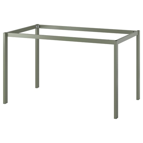 A VIHALS green metal table frame, rectangular and minimalist, made of powder-coated steel.