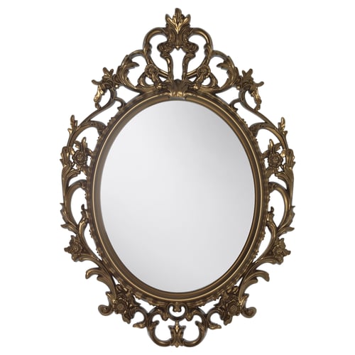 vikersund مرآة شكل بيضاوي لون نحاسي 59x85 سم ikea