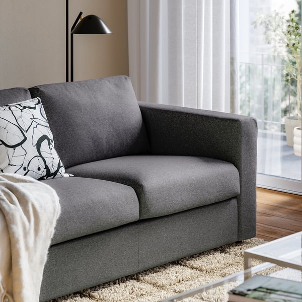 VIMLE 3-seat sofa, Gunnared medium grey