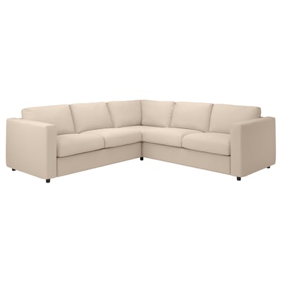 VIMLE Corner sofa, 4-seat, Hallarp beige