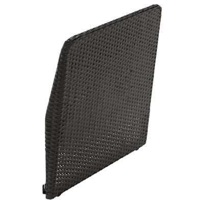 VITTSKÄR black outdoor chair - rectangular, plastic rattan, durable