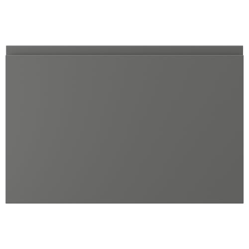 VOXTORP, dark grey kitchen cabinet, rectangular, sleek minimalist design with flat panel.