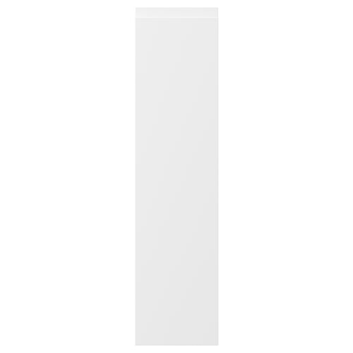 VOXTORP: white, sleek cabinet with integrated handles, modern minimalist design.