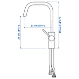 Illustration with measurements for the product: ÄLMAREN.