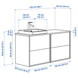 Illustration with measurements for the product: ÄNGSJÖN.