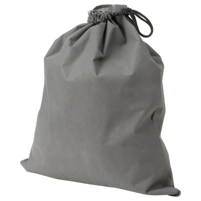 AJÖSS gray fabric recycling bag with drawstring; durable, foldable, for dry waste sorting.