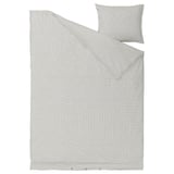 ÅKERFIBBLA bedding set: checkered white/black, cotton/linen fabric, rectangle, pre-washed soft texture.