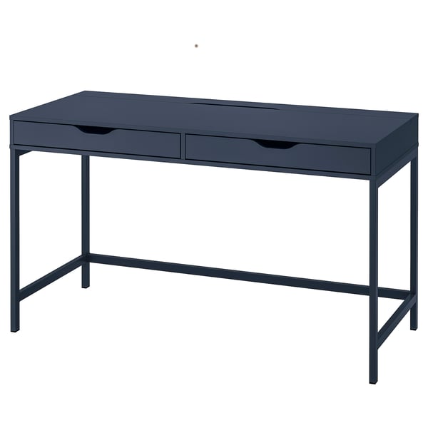 ALEX Desk, black-blue, 132x58 cm