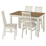 ÅLHULT / ÅLHULT Table and 4 chairs, beige/brown/Kabusa light beige beige, 120x80 cm
