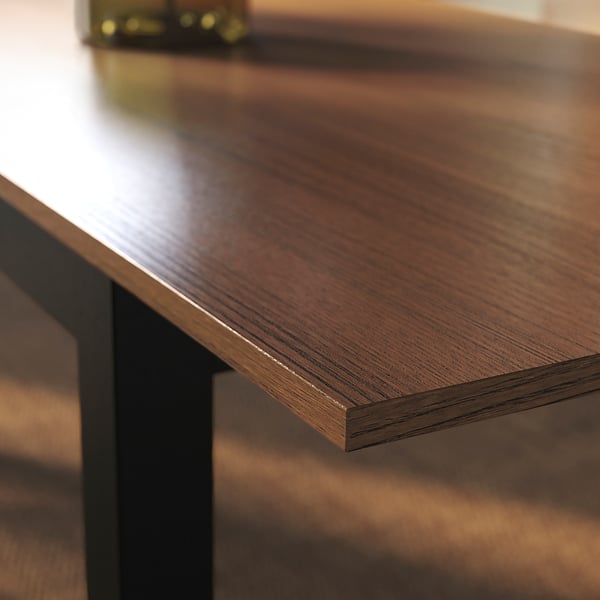 ÅLHULT / ÅLHULT Table and 6 chairs, black/brown/Bomstad black black, 170/220x80 cm