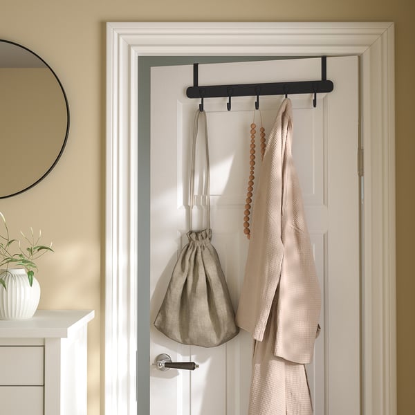 ÅRSJÖN Hanger for door/wall, black
