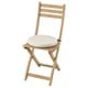 ASKHOLMEN foldable chair with cushion. Sturdy acacia frame, ideal for outdoor spaces.