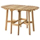 ASKHOLMEN round wooden outdoor table, natural color, foldable, sturdy.