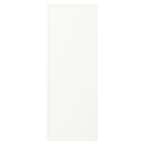 ASPUDDEN: white, rectangular, minimalist cabinet. Made of particleboard, fibreboard with plastic edging and foil. Simple, clean design.
