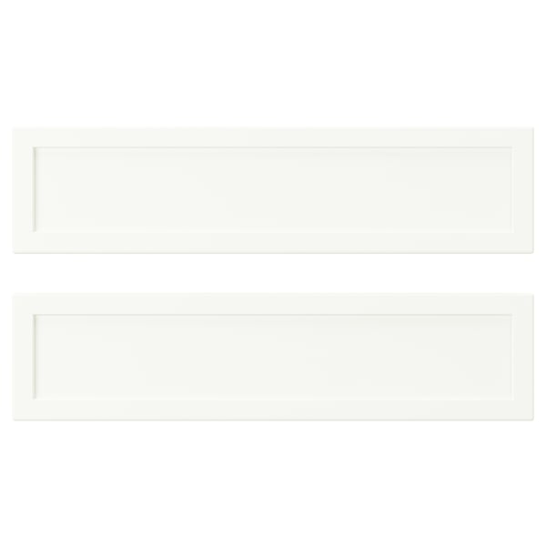 Two white rectangular trays, simple design, clean edges; crafted from particleboard and fibreboard.
