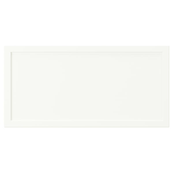 An ASPUDDEN drawer: white, rectangular, made of particleboard and fiberboard with plastic edging, designed for storage.