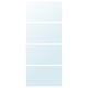 Option: AULI mirror panels: set of 4 clear glass, sleek rectangular design, ideal for doors, creates spacious feel.