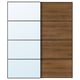 AULI mirrored and wood finish sliding doors. Modern design with soft-close mechanism.